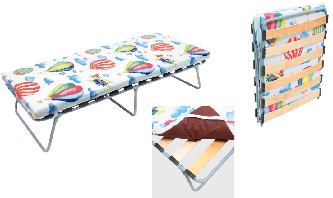 Кровать раскладная подростковая с матрасом на ламелях (ДК-ЛМ 160*70)